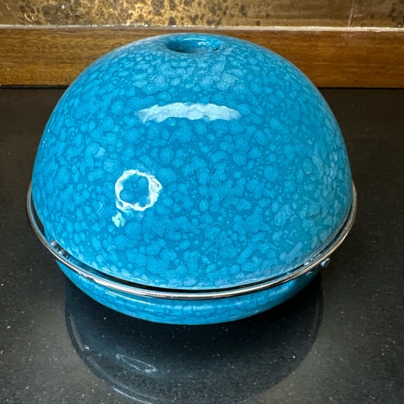 Egloo - Candle Powered heater - Turquoise Terra-Cotta - Picture 1 of 7